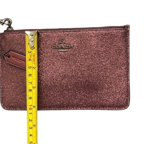 Coach burgandy glitter red wristlet rare